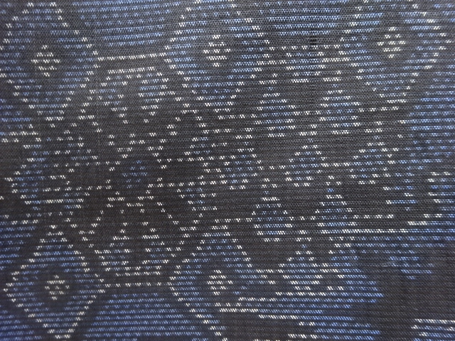 JAPANESE KIMONO / ANTIQUE DORO OSHIMA TSUMUGI KIMONO / FLOWER TORTOISE